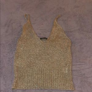 bp. Gold dressy top